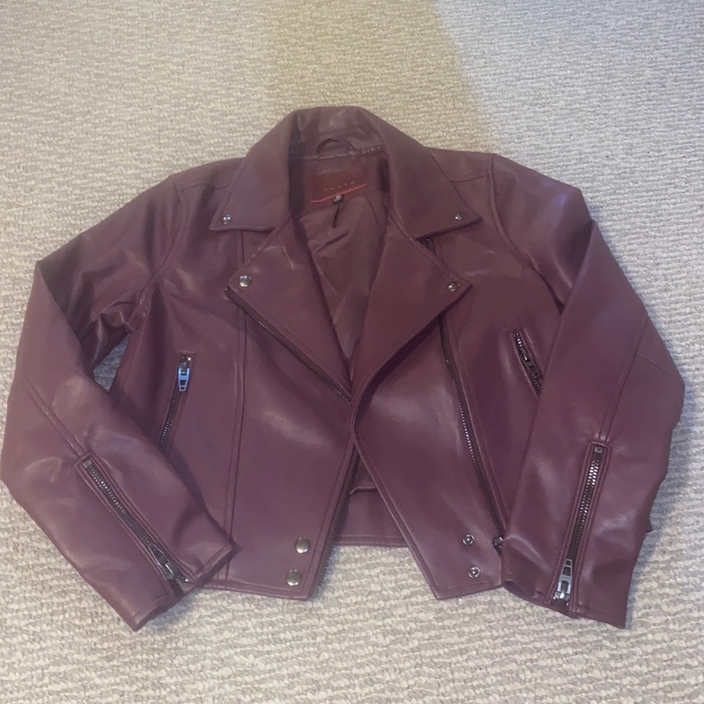 BLANKNYC MAROON LEATHER JACKET